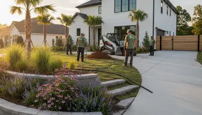Myrtle Beach, SC landscaping crew providing professional lawn care service