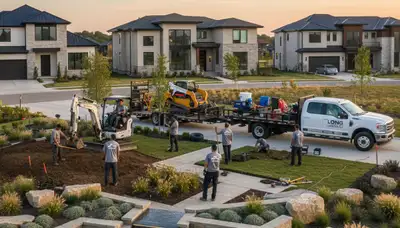 Myrtle Beach, SC landscaping crew providing professional lawn care for residential and commercial properties