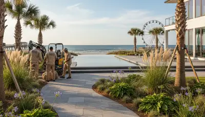 Myrtle Beach, SC landscaping team providing professional lawn care and yard maintenance services