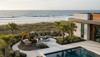 Myrtle Beach, SC landscaping team providing professional lawn care and yard maintenance