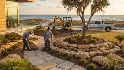 Myrtle Beach, SC landscaping team providing professional lawn care and yard maintenance services