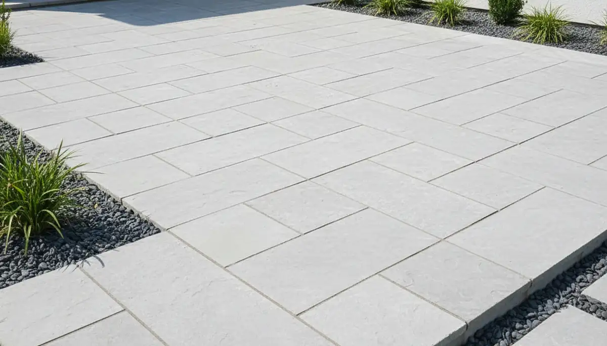 Modern large-format stone paver installation by Chop Chop Landscaping in Myrtle Beach, SC