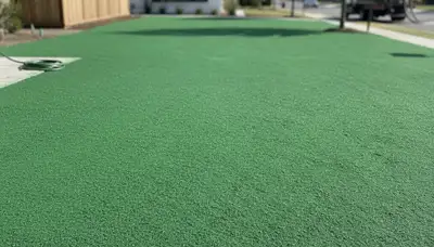 Fresh hydroseeding application on prepared soil in Myrtle Beach, SC by Chop Chop Landscaping